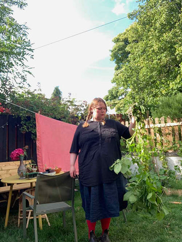 Lauren Bryden interview - photo of Bryden in her garden
