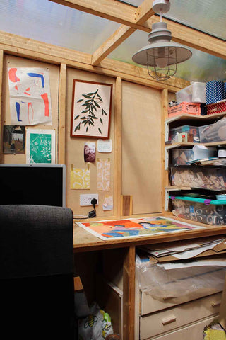 Lauren Bryden interview - Bryden's garden shed where she makes much of her work