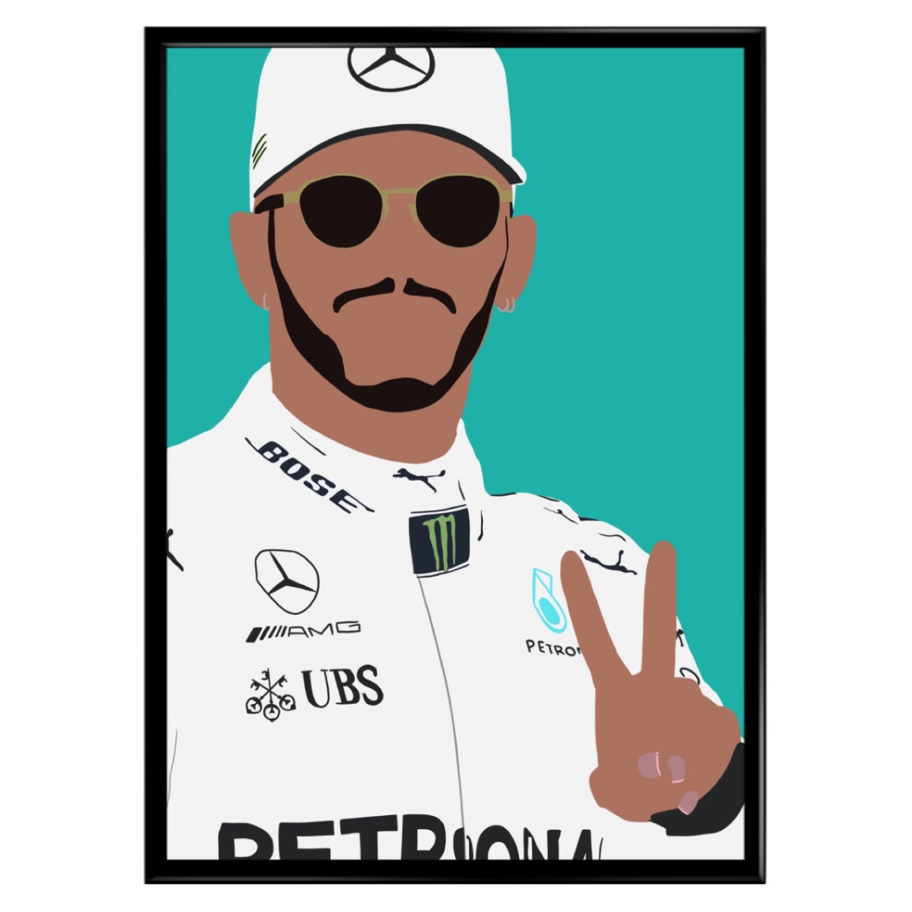 Lewis Hamilton Poster | Simplistic Poster