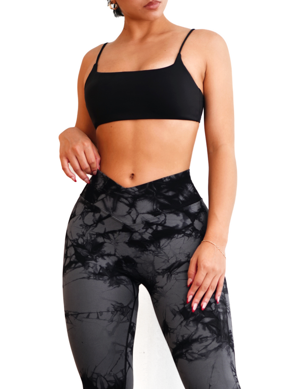 Ribbed Twist Sports Bra (Black) – Fitness Fashioness