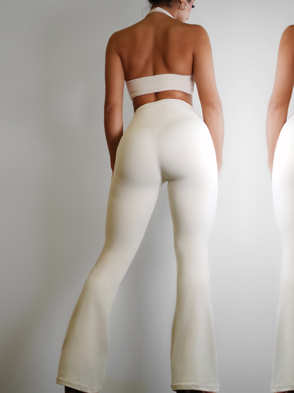 Shape White Slinky Flared Pants