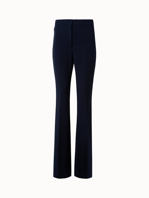 Cotton Silk Double Face Boot Cut Pant