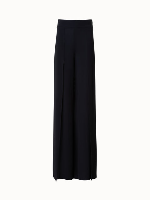 Polise Black High-Waisted Wide-Leg Pants