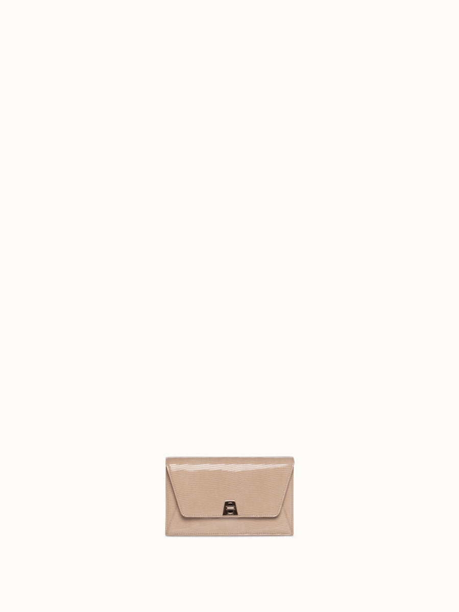 Akris® Official – Anouk Envelope Bag With Shiny Lizard Finish