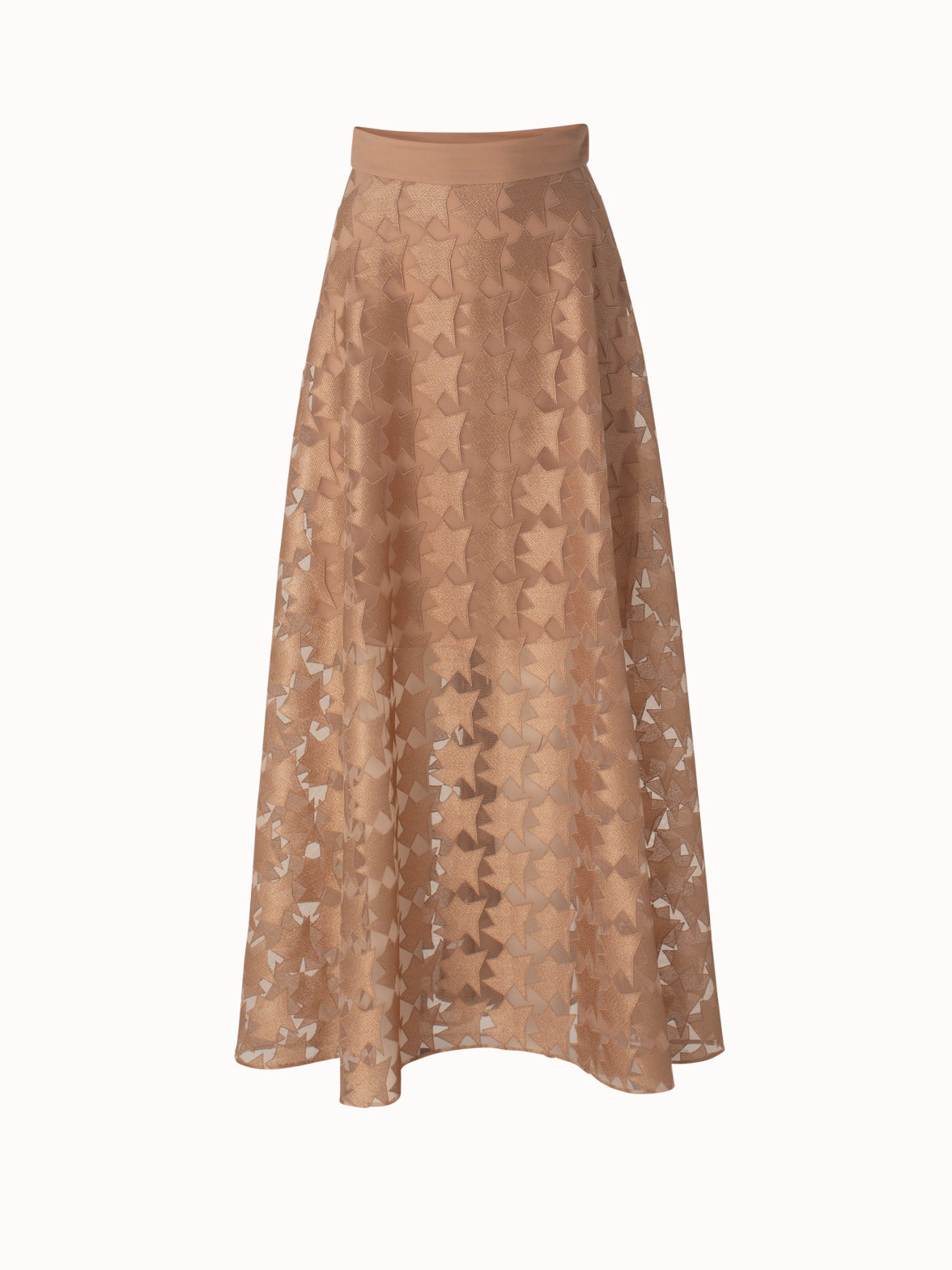 sheer embroidered skirt