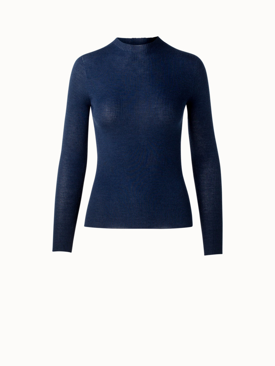 Akris® Official – Ribbed Cashmere Silk Sweater