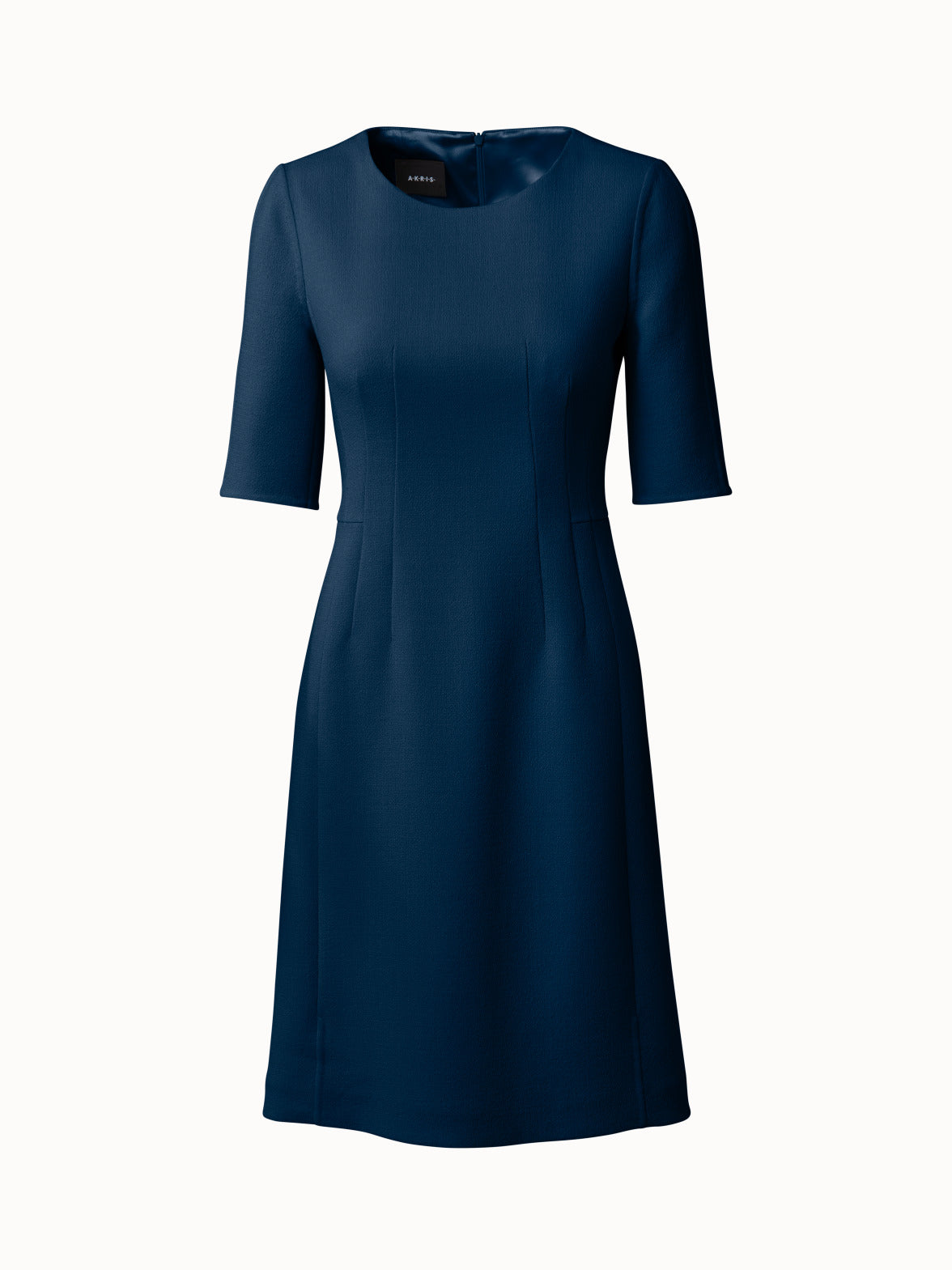 Double Face Wool Crêpe Sheath Dress