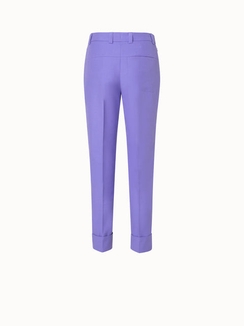 Tapered Cotton Silk Double Face Stretch Pant