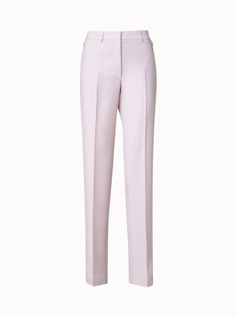 Stretch Wool Gabardine Fly-Front Pants | Appleseeds