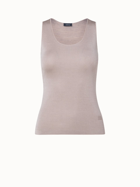 Silk Stretch V-neck Tank