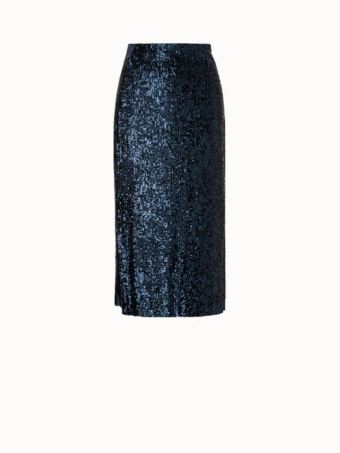 Sequins On Jersey Pencil Skirt