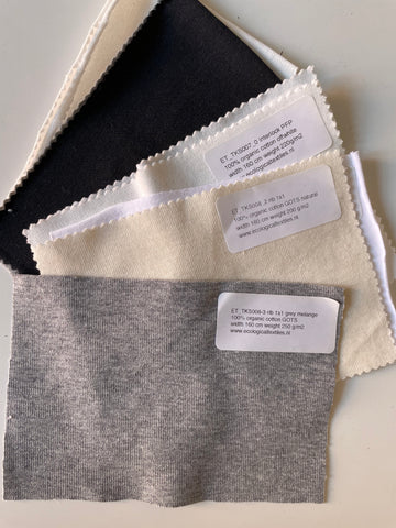 Knit fabric sample set - Ecological Textiles