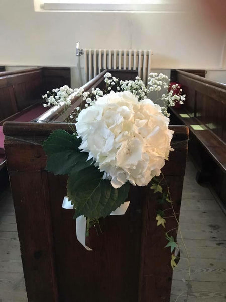 Hydrangea Pew End Display