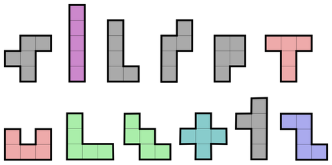 Pentomino Pieces