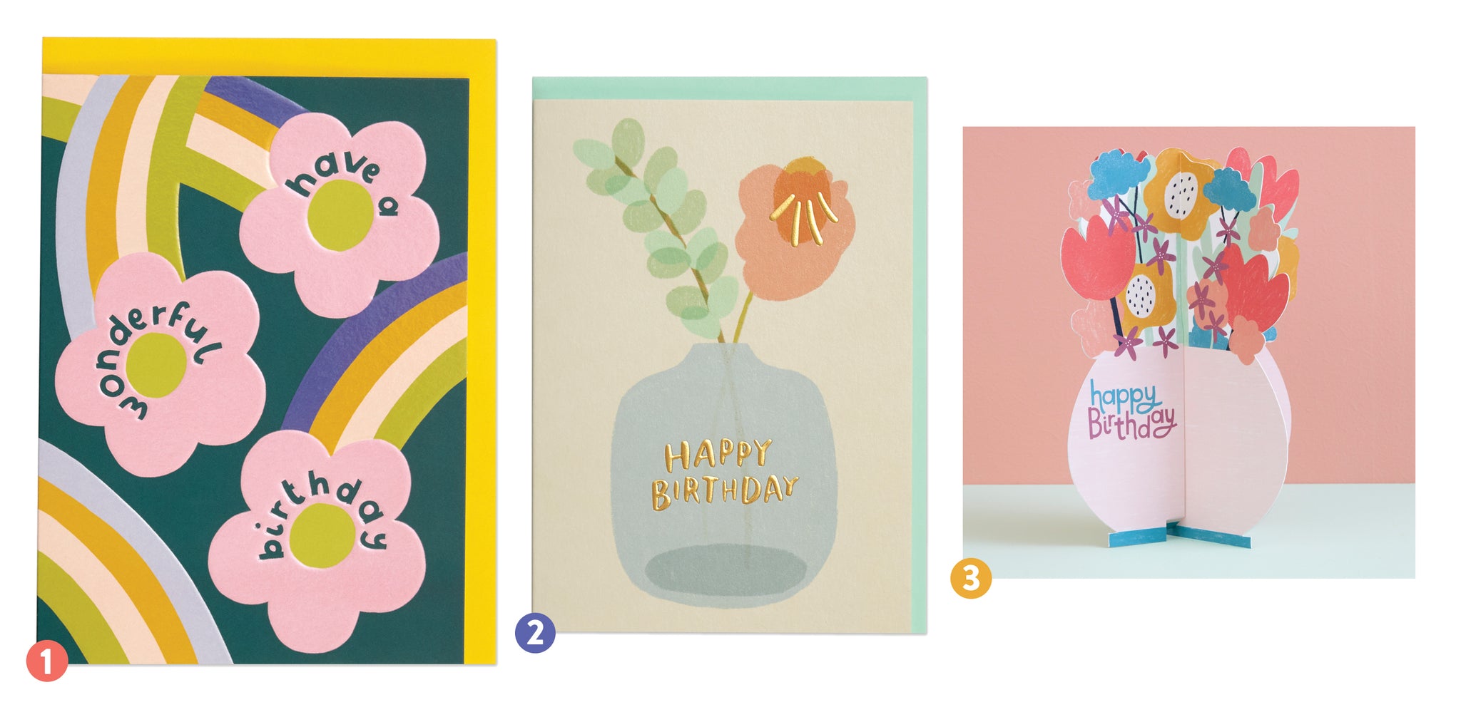 Floral Birthday cards by Raspberry Blossom