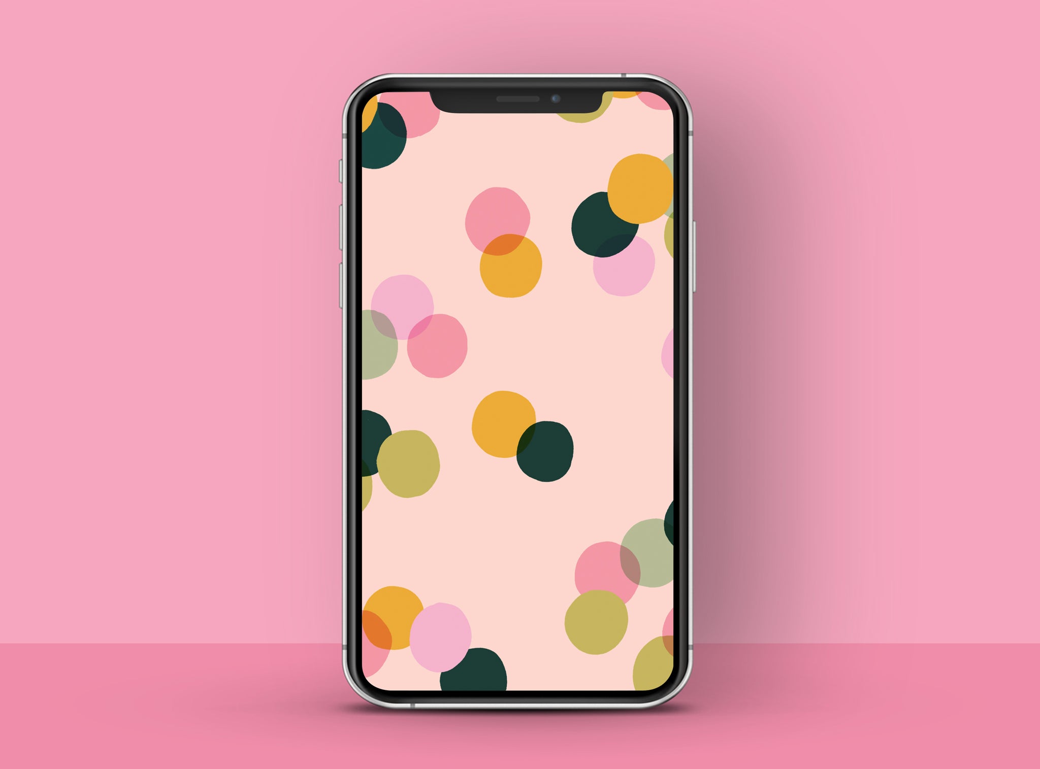 Colourful dotty HD free phone wallpaper | Raspberry Blossom