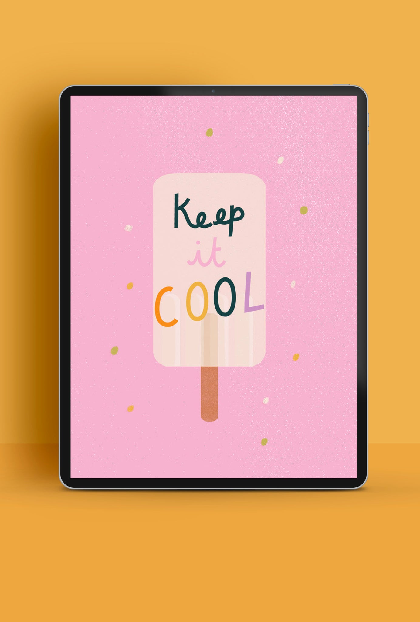 'Keep it cool' fun ice lolly tablet wallpaper | Raspberry Blossom