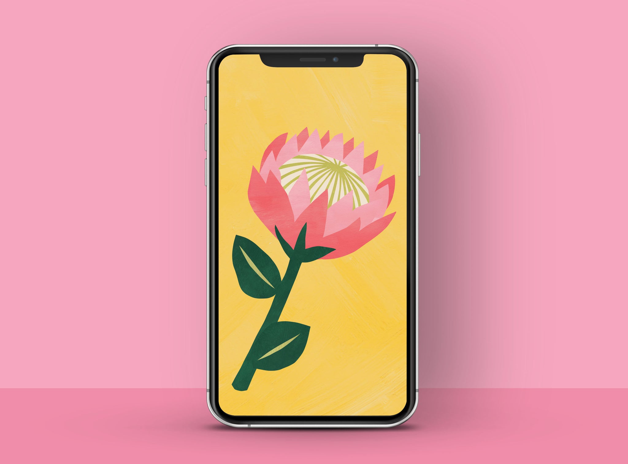 Botanical phone wallpapers | Raspberry Blossom