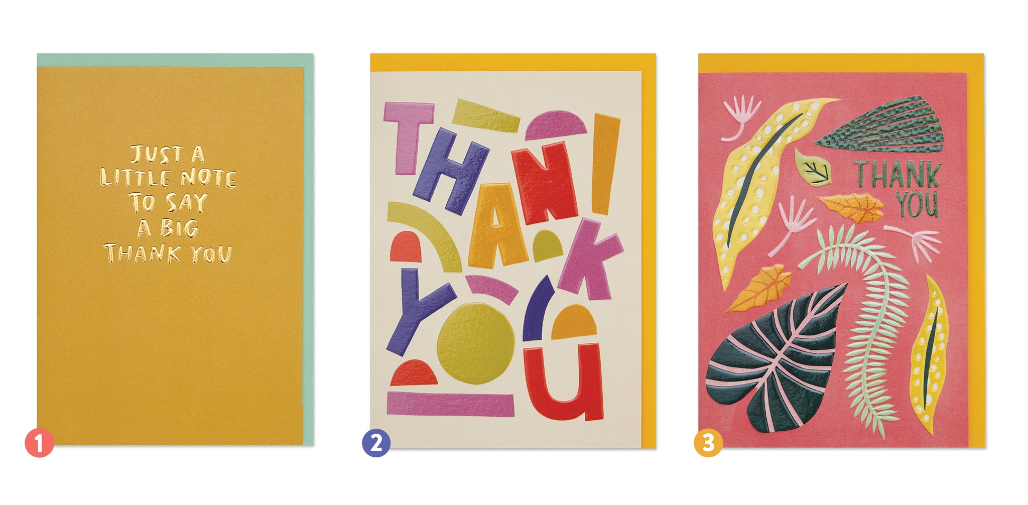 Colourful Thank You card designs | Raspberry Blossom