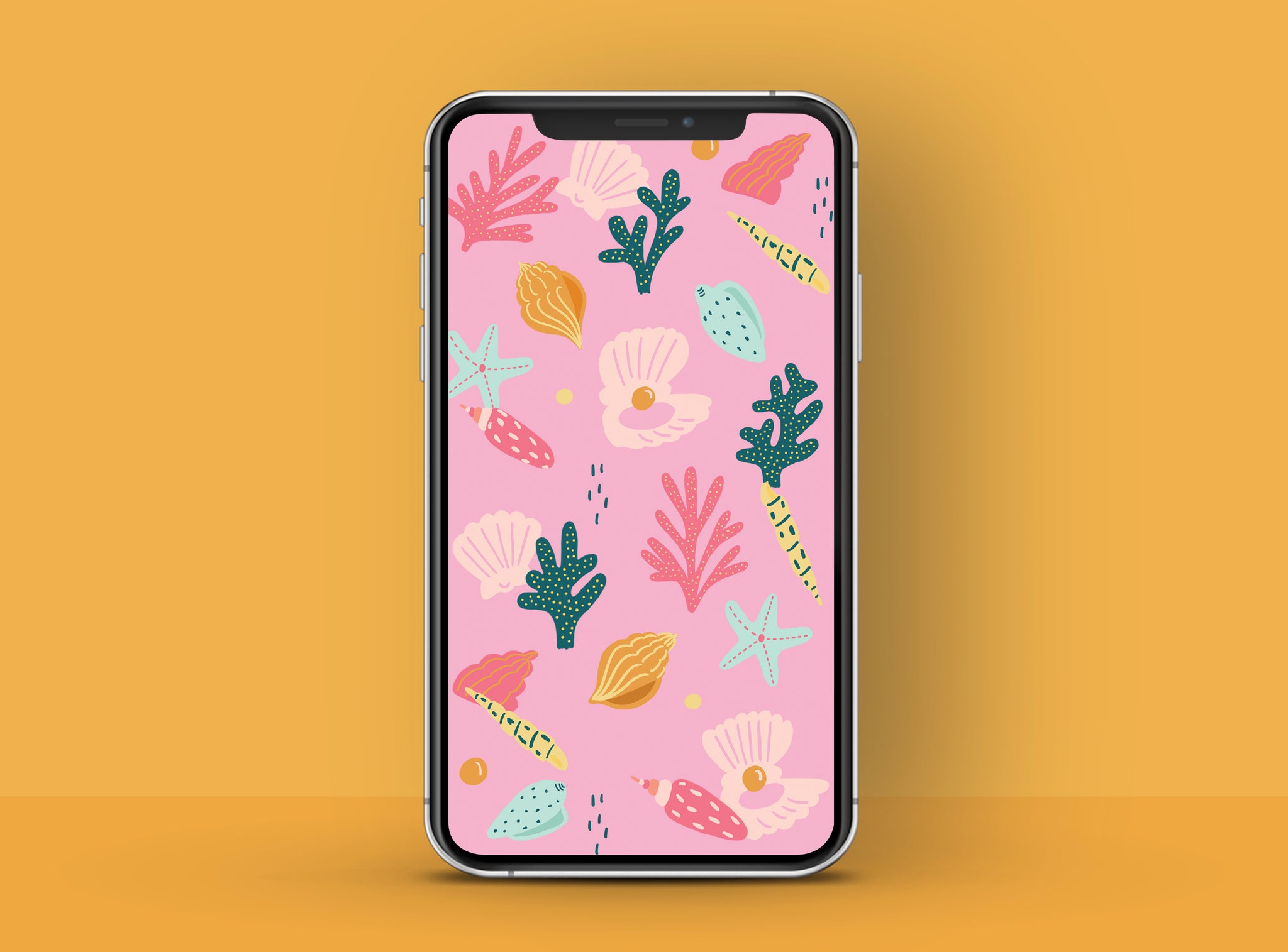 Coral Reef Pattern Free HD Mobile Wallpaper Raspberry Blossom