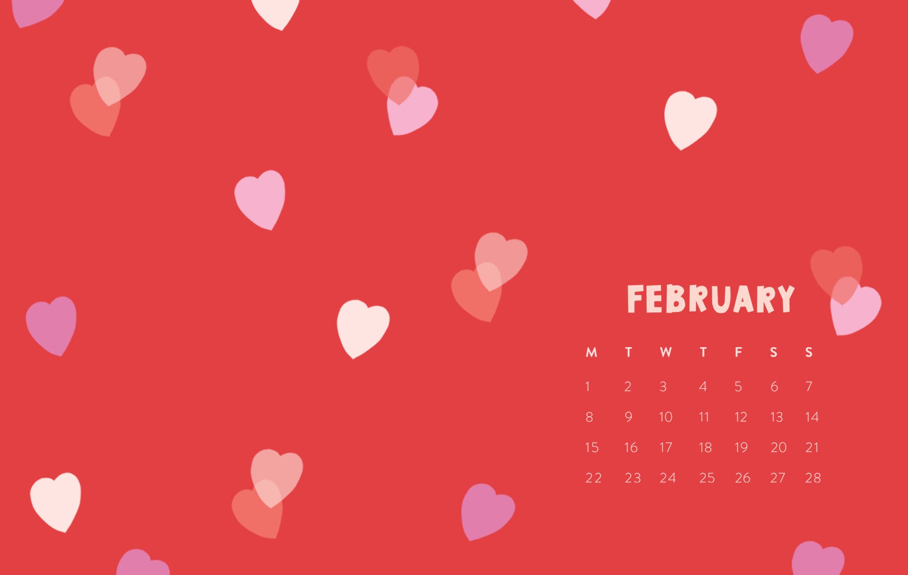 Raspberry Blossom_Valentines HD Desktop Download_Calendar