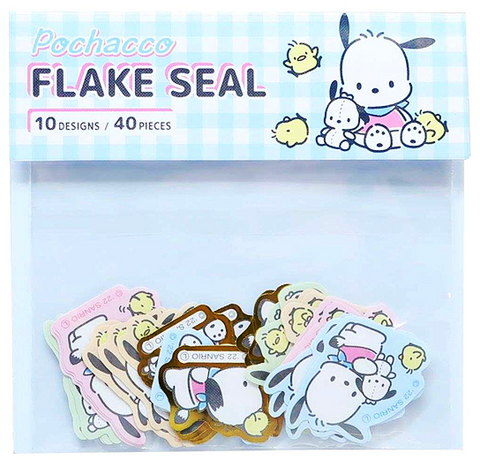 Pochacco Die-cut Sticker Flakes shaped like Pochacco and his friends