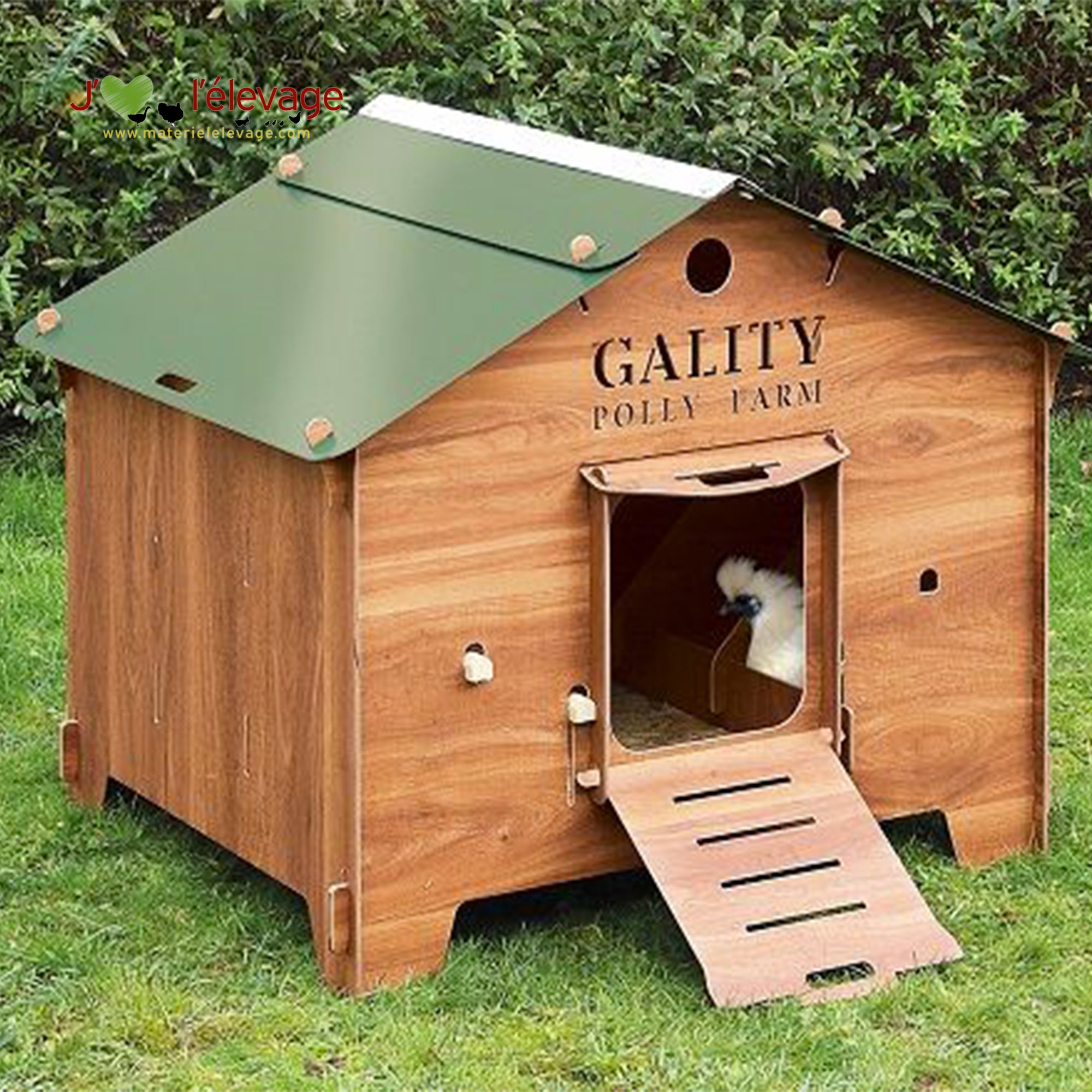 Poulailler Gality Polly Farm En Hpl Pour 4 à 6 Poules