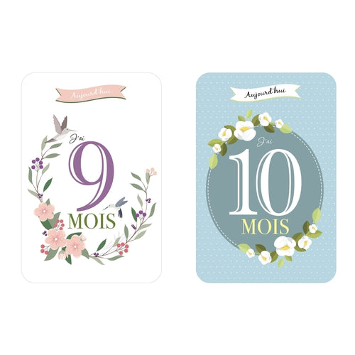 Carte Etape Bebe Theme Fleurs Cadeau Fleurs Omade