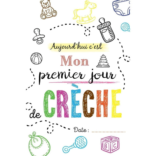 Carte Souvenir Bebe Carte Mon Premier Jour De Creche Pour Votre Bebe Omade