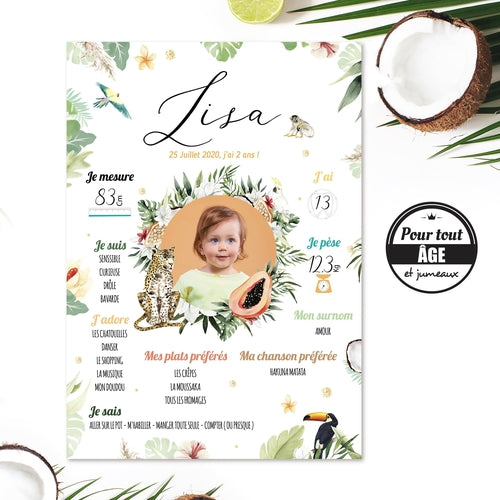 Decoration Anniversaire Bebe 1 An Jungle Tropical Omade