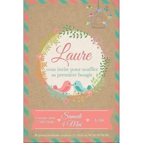 Invitation Anniversaire Fille Carton Invitation Anniversaire Chic Omade