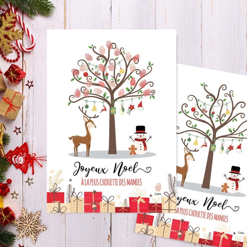 Mamie Cadeaux Noel Cadeau Noel Mamie Arbre Empreintes Joyeux Noel Omade