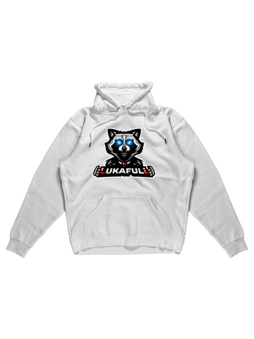 Lukafull Logo White Hoodie