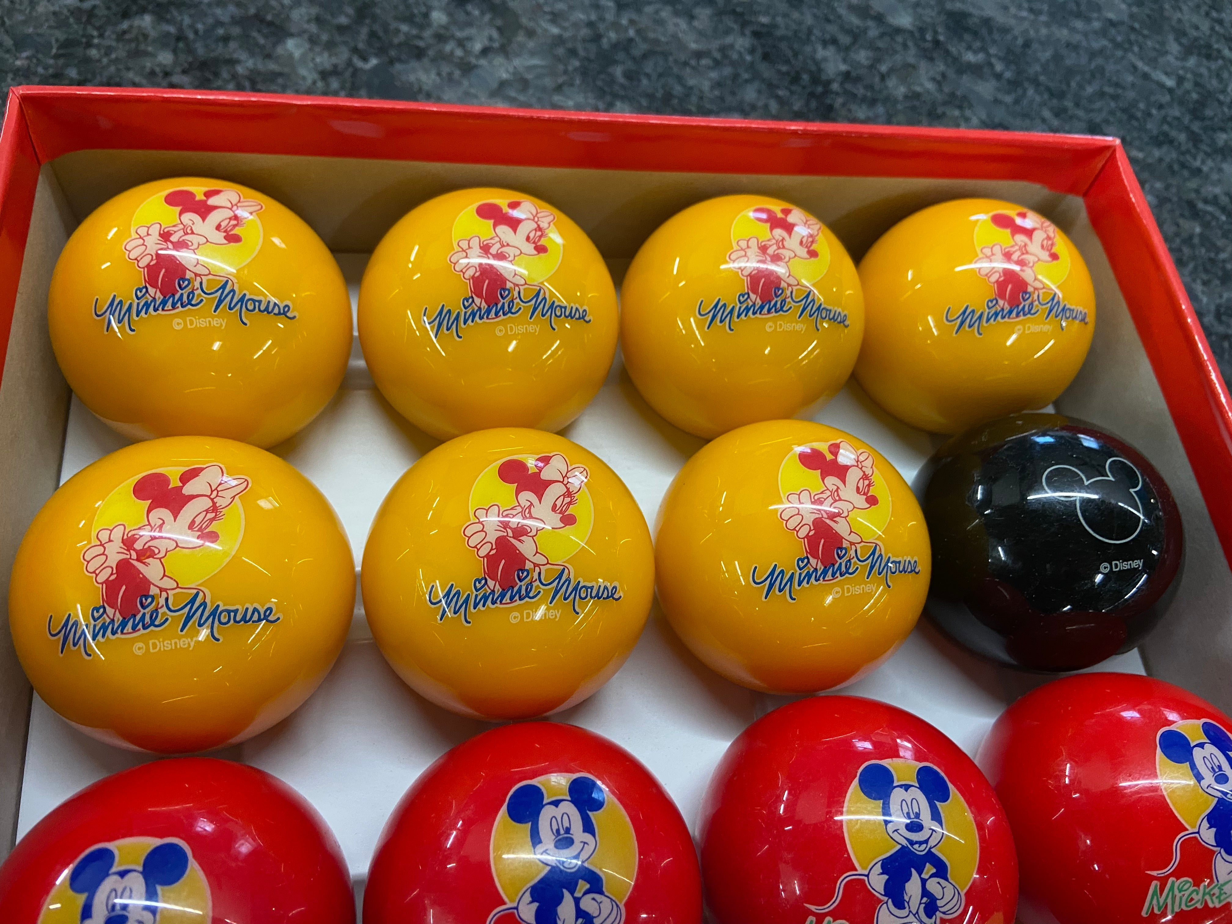 mickey mouse pool balls