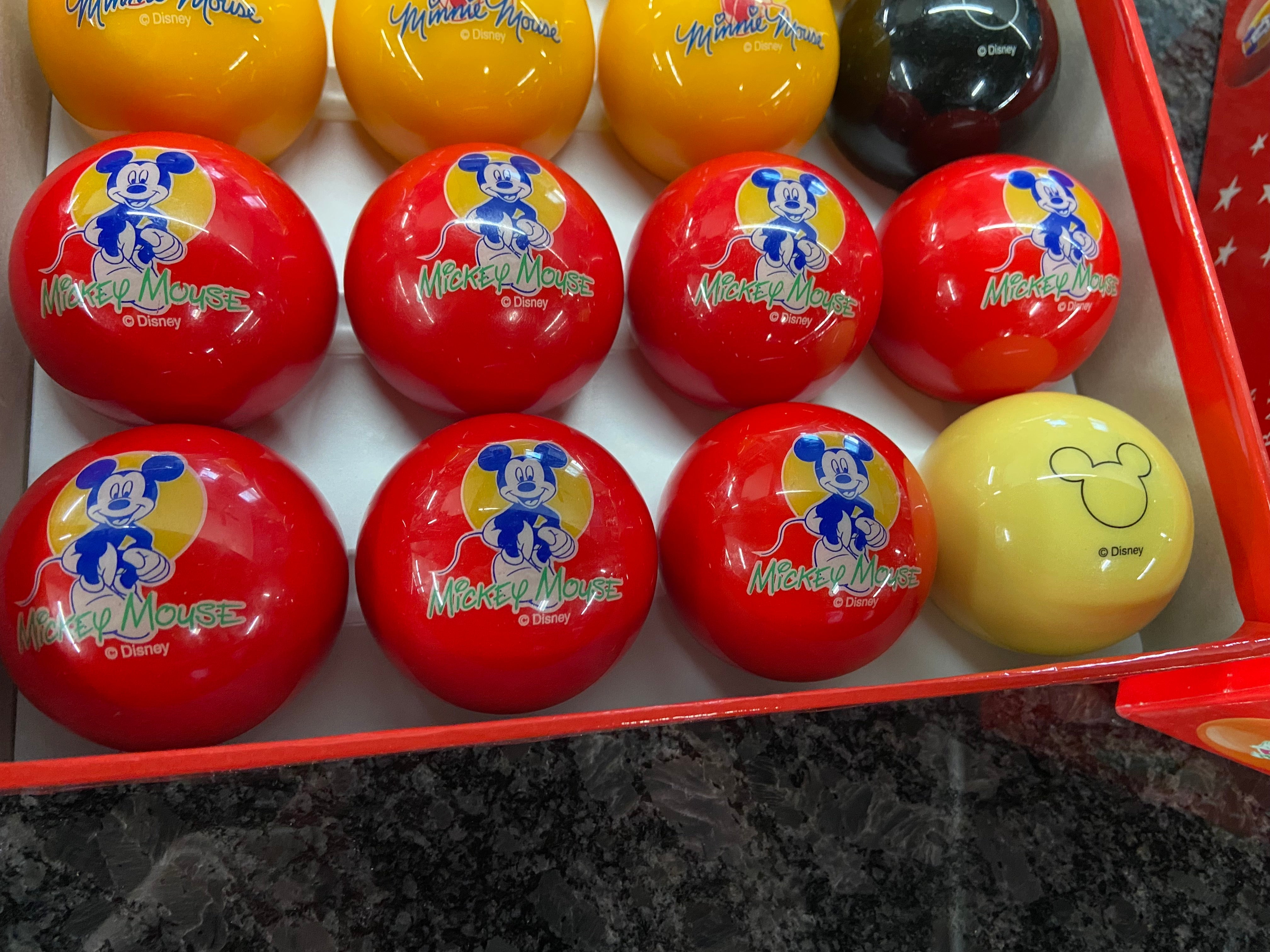 mickey mouse pool balls