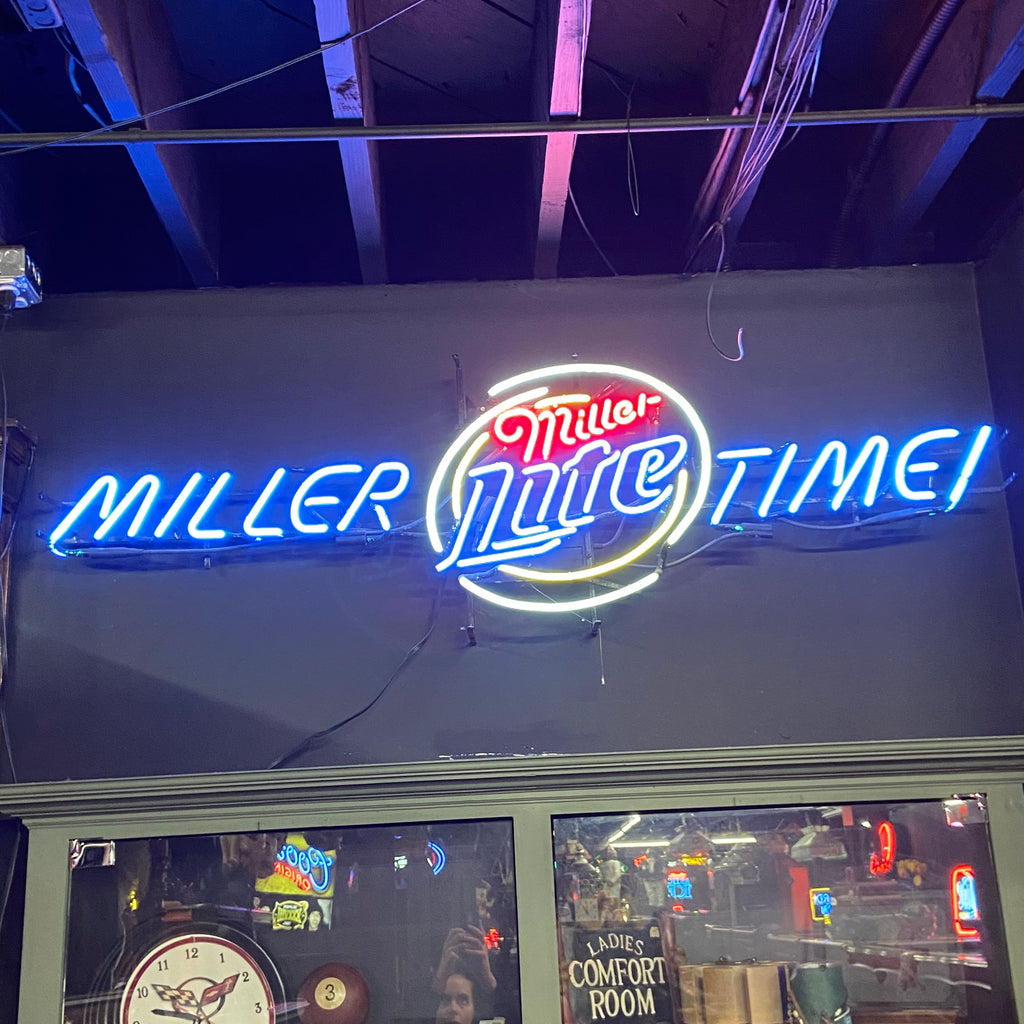 Miller Lite It's Miller Time Neon Logo Banner 3' x 3' – Ripper