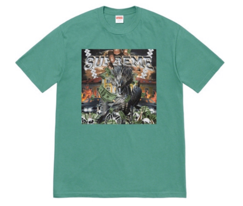 supreme dragon tee grey