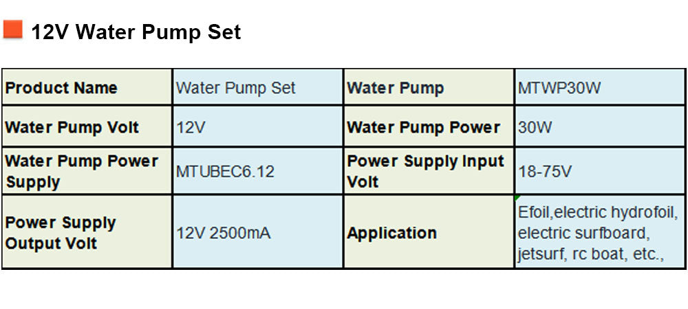 Maytech 12V 30W Water Pump 12V DC-DC Module UBEC Power Supply Comb for Electric Surfboard Efoil Jetski