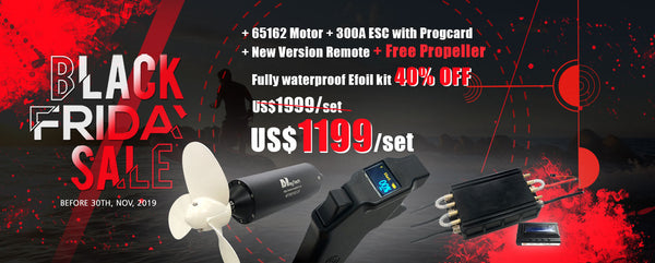 【Black Friday Sale】Maytech Fully Waterproof Efoil Kits with MTI65162 Motor + 300A ESC + 1905WF Remote + Progcard