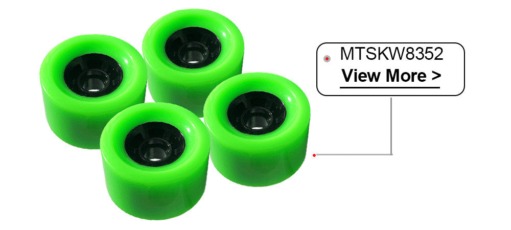 Maytech MTSKW8352 83x52mm Wheels with NSK 608ZZ Ball Bearing Green Color 85A/78A Hardness Wheel for Skateboard Elongboard Esk8