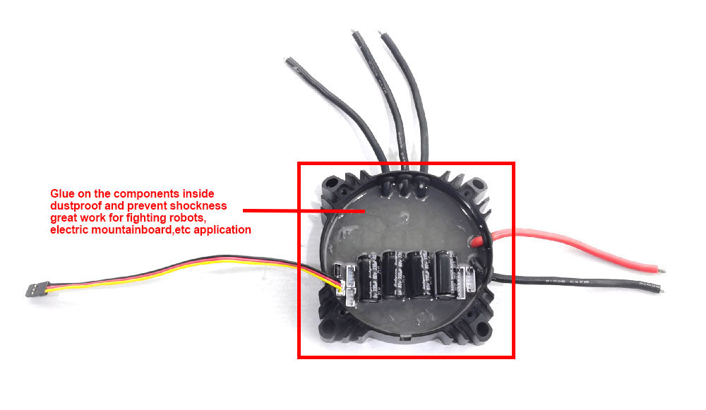 75V VESC speed controller round shape 75 300 hardware latest firmware electric robots combat robots with heat sink great heat dissipation