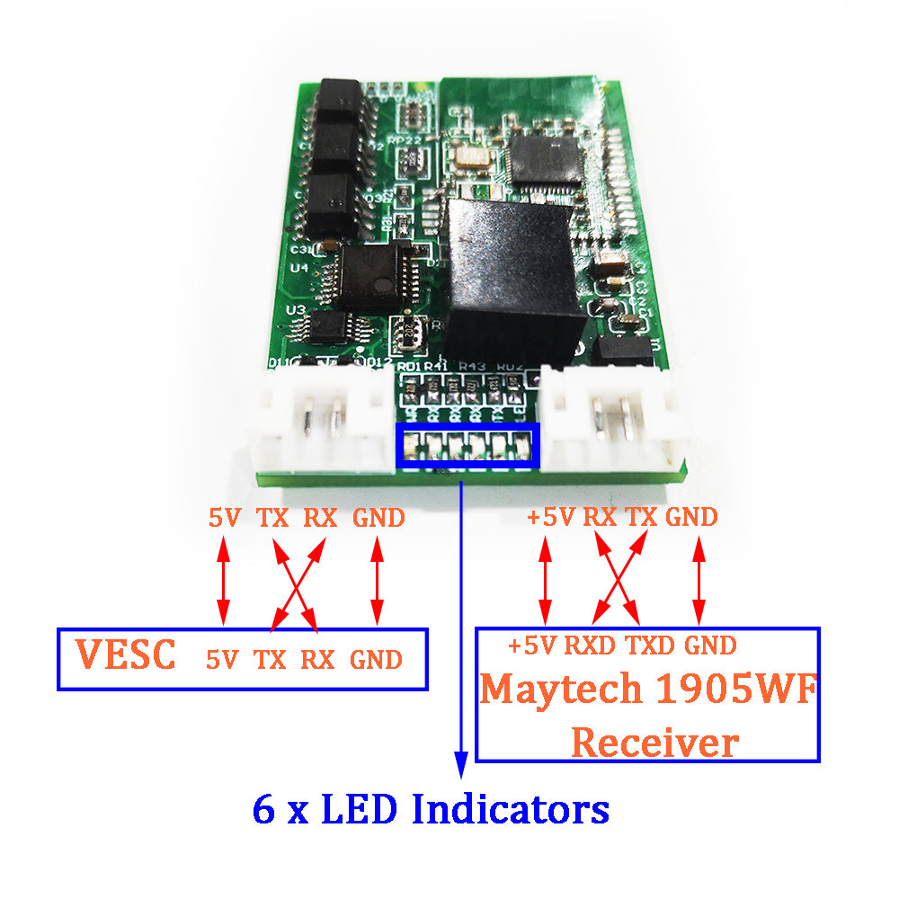 Maytech V5 MTBLEV5 bluetooth module for V4 V6 V75/300 VESC speed controller VESCTOOL automatically switch communucation smart bluetooth module