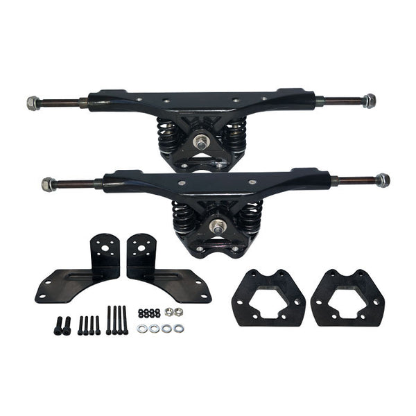 Maytech MTMSKT1709FB Front and Rear Truck Set with Motor Mount and Shock Mount Spacer for Electric Mountainboard Skateboard