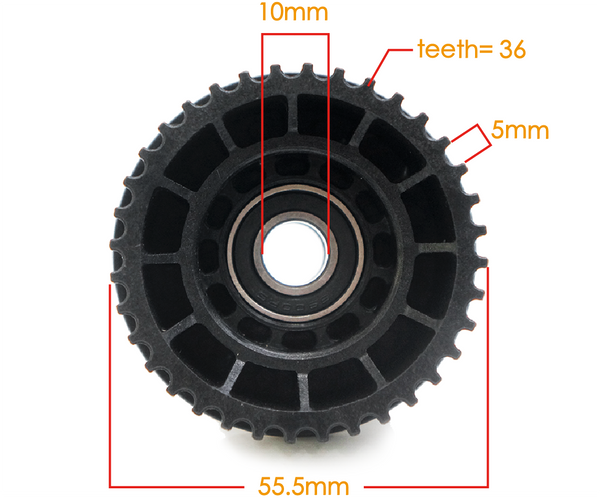 wheel pulley MTP2005C 36 teeth 5M pitch 16mm width pulley for electric skateboard longboard electric vehicles speed reduction gear reduction