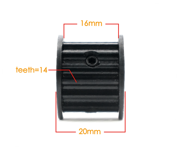 maytech MTSKG2005 motor pulley 5M 14T tooth with 16mm width with 8mm hole diameter for electric skateboard compatible with 8mm shaft motor
