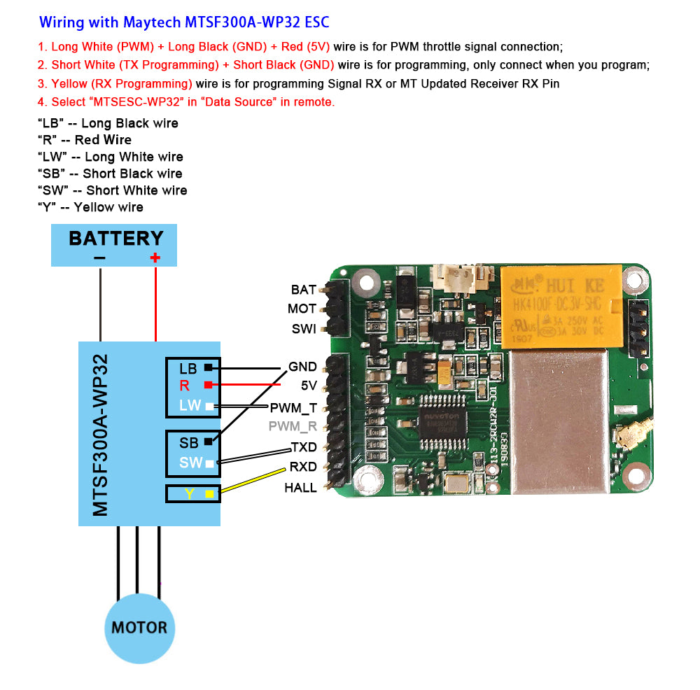 MTSKR1905WF V3.0 Waterproof remote controller for electric surfboard efoil electric hydrofoil board