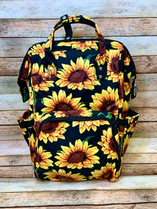 sunflower diaper backpack