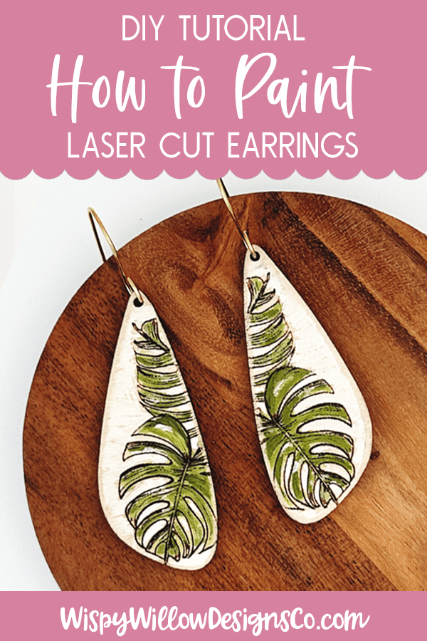 How To Paint and Distress Laser Cut Earring Tutorial
