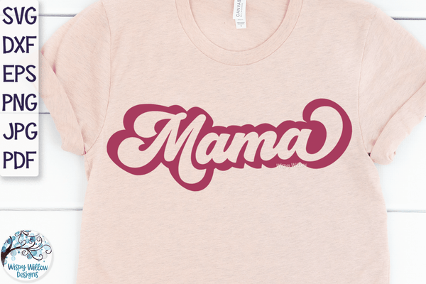 Retro Mama Outline SVG#N# #N# #N# #N# – Wispy Willow Designs Company