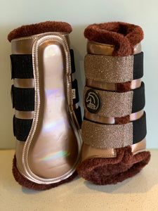 Tendon Boots - Rose Gold with Glitter 